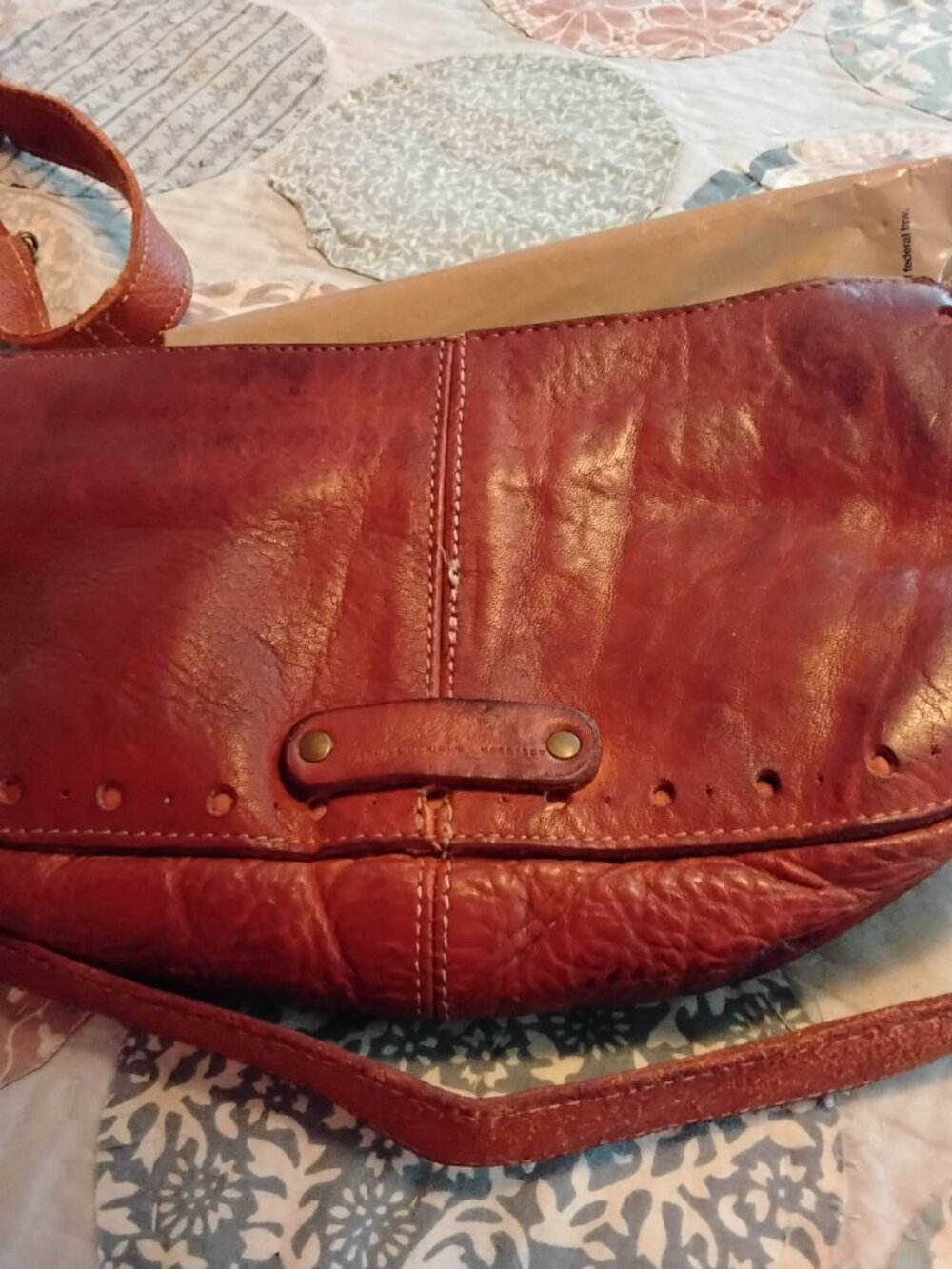BED STU BROWN LEATHER SMALL CROSSBODY/PURSE - Picture 2 of 14